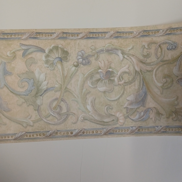 RESERVED Wallpaper Border Acanthus Leaf Scroll 3 ROLLS - Picture 5 of 6